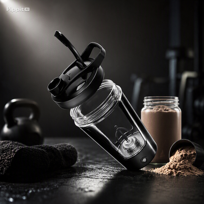 Shaker eléctrico con batido de proteína